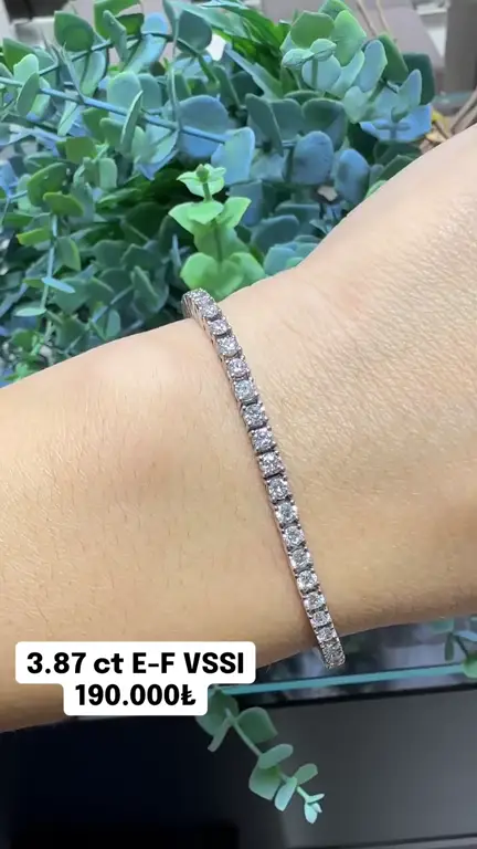 3.87 ct Suyolu Pırlanta Bileklik videosundan kare