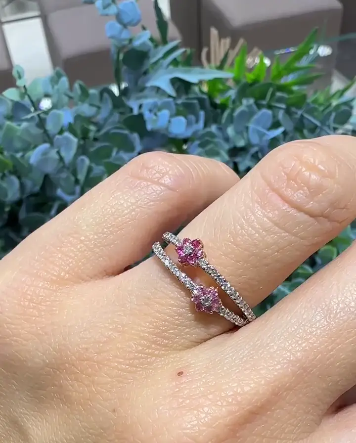 0.21 ct Safir ve 0.55 ct Pırlanta Yüzük, görsel 3