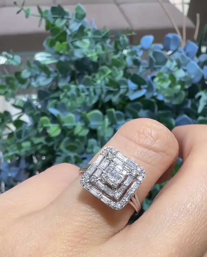 0.70 ct Baget Pırlanta Yüzük, görsel 1