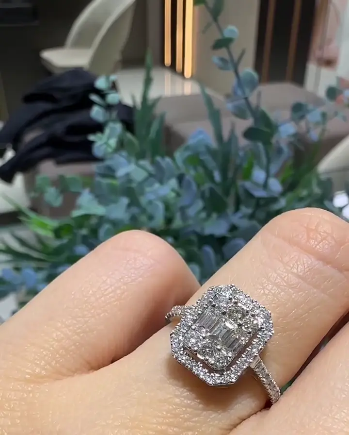 0.80 ct Baget Pırlanta Yüzük, görsel 2