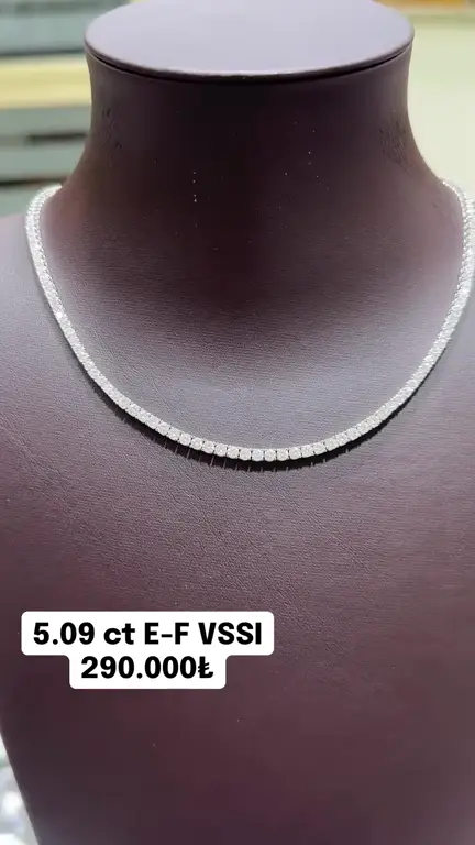 5.09 ct Suyolu Pırlanta Gerdanlık videosundan kare