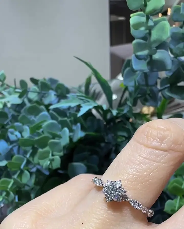 0.23-0.25 ct Lotus Pırlanta Yüzük, görsel 3